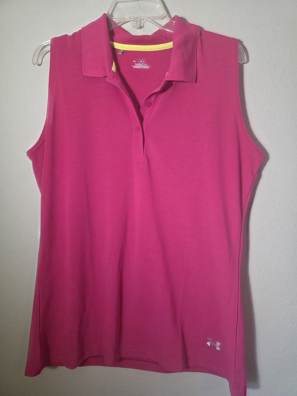 EUC Under Armour Women’s Sleeveless Polo Tank - Hot Pink